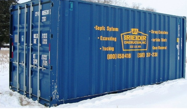 20 foot portable storage container, at J R Bruender in Eagle Lake.
