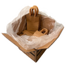 250 Bags - 5" x 3" x 8" Recycled Kraft Paper Shopping Bags