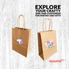 250 Bags - 5" x 3" x 8" Recycled Kraft Paper Shopping Bags