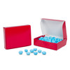 250 Boxes - Hot-Stamped - 1/4 lb. Red Candy Boxes 4-9/16" x 3-9/16" x 1-1/4"