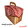 100 Boxes -  Picnic Basket Tote Gable Boxes with Handles - 8-1/2" x 6" x 4-1/2"