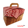 100 Boxes -  Picnic Basket Tote Gable Boxes with Handles - 8-1/2" x 6" x 4-1/2"