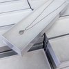 100 Boxes - Clear Top with White Swirl Bases Jewellery Boxes (With Filling) 8" x 2" x 7/8"
