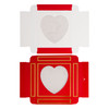 250 Covers - Hot-Stamped - 8 oz Red Heart with Gold Trim - 5-3/4" x 5-3/4" x 1-1/8"
