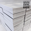 100 Boxes - Clear Top with White Swirl Bases Jewellery Boxes (With Filling) 5-7/16" x 3-1/2" x 1"