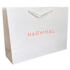 50 Bags - White Eco Euro Paper Bags with Twill Handles  20 x 6 x 14