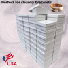 White Embossed Swirl Jewellery Boxes - 3-1/2" x 3-1/2" x 1-1/2" 100 Boxes/Pack