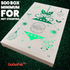 500 Printed Sets (Boxes & Trays) - Fillable (Empty) Custom Branded Advent Calendar Boxes Emerald Metallic Ornament Design