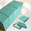 Branded Aqua Jewellery Boxes - 3-1/2" x 3-1/2" x 7/8" 100 Boxes/Pack