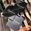 100 Bags - Black Custom Branded Eco Euro Paper Bags with Twill Handles 8 x 4 x 10