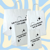 250 Bags - Custom Branded White Paper Shopping Bags -8.25" x 4.33" x 10.6"