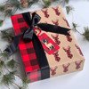 Reindeer Plaid Gift Wrap - 24" width x 50 feet