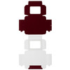 50 Boxes - 1/4 lb. Candy Boxes - Burgundy with Window - 4-9/16" x 3-9/16" x 1-1/4"