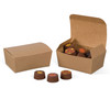 50 Boxes - 1/4 lb. Kraft Ballotin Candy Boxes - 4-3/16" x 2-5/8" x 1-7/8"