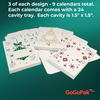 9 Sets (Boxes & Trays) - Fillable (Empty) Advent Calendar Candy Boxes - Metallic Assortment