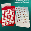 10 Sets Assorted (Boxes & Trays) - Fillable (Empty) Advent Calendar Boxes - 5 Red Candy Cane - 5 Blue Snowman