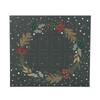 10 Sets (Boxes & Trays) Fillable (Empty) Advent Calendar Candy Boxes - Forest Green & Gold Wreath
