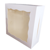 100 Boxes - 6 Cupcake  Boxes 10" x 10" x 4" Premium White with Window