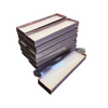 10 Boxes - Clear Top with Brown Bases Jewellery Boxes (With Filling) 8" x 2" x 7/8"