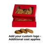 BLACK FRIDAY DEALS - 50 Boxes - Red Medium Grease Resistant Cookie - Bakery Boxes