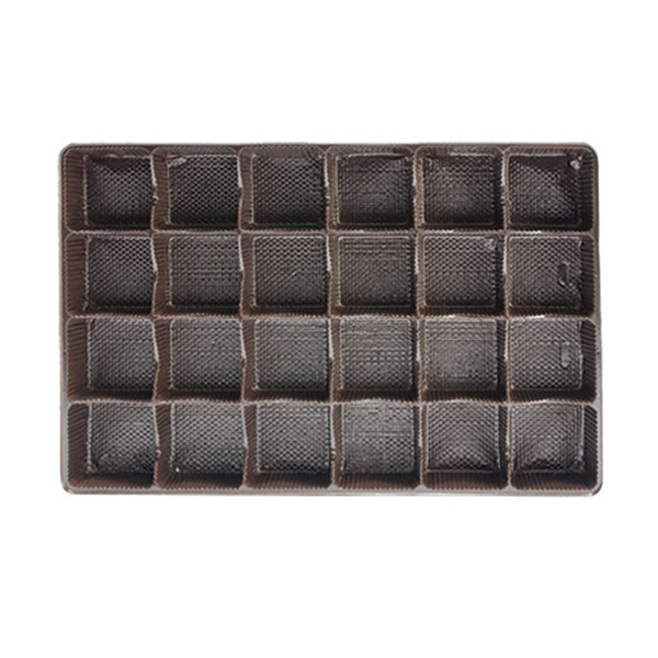 Brown 15 cavity candy trays to be used with Advent Calendar Boxes