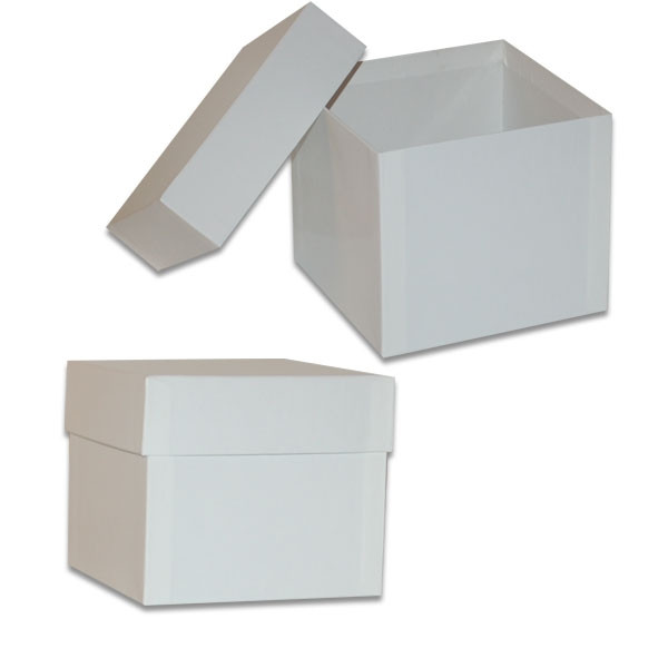 Rigid SetUp Boxes 51/8" x 51/8" x 41/2" White Gloss (30/Case)