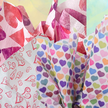 Tissue Wrap Pattern Tissue - Wrap - Shred - Premium Patterned Tissue Paper - Valentines ...