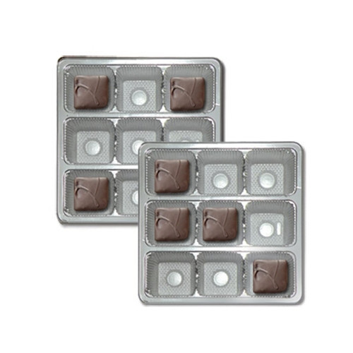 8 oz. Plastic Fudge Trays - Silver 9 Cavities