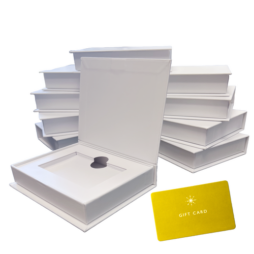 10 Boxes - Magnetic Gift Card Boxes - White - Come with Insert - Fits a Standard Gift Card