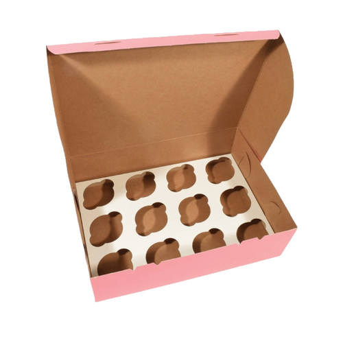 50 Cupcake Inserts - Fits 12 Standard Cupcakes for 14" x 10" x 4" Bakery Boxes