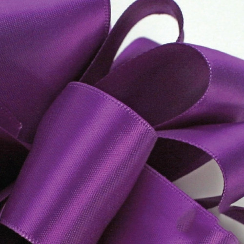 Double Face Purple Satin Ribbon 1-1/2" width