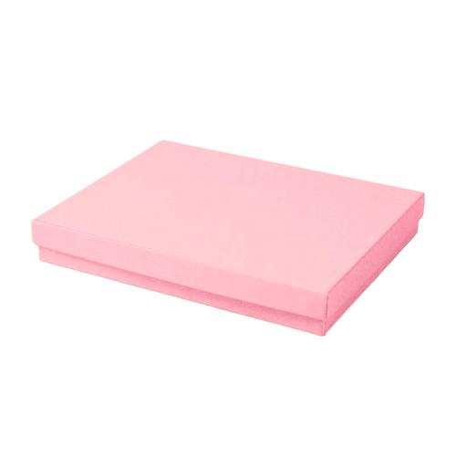 Pink Kraft Jewellery Boxes - 7" x 5" x 1-1/4" 100 Boxes/Pack