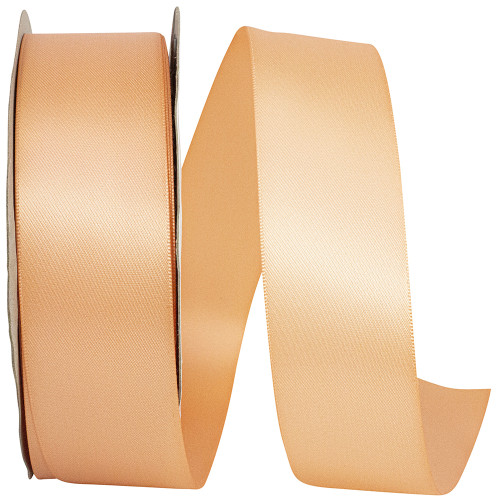 1.5" Peach Single Face Satin Ribbon - 100 Yards/Roll