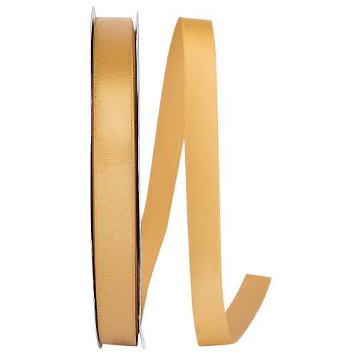 5/8" Old Gold Double face Satin Ribbon 100 yards/roll 5/8" Old Gold Double face Satin Ribbon 100 yards/roll