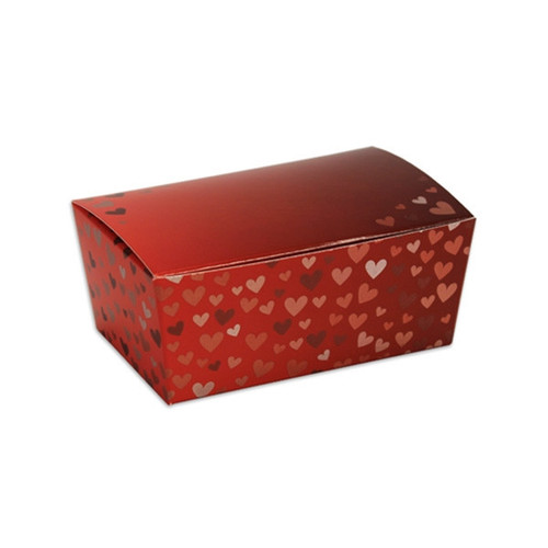 1/2 lb. Foil Hearts Valentine's Ballotin Candy Boxes