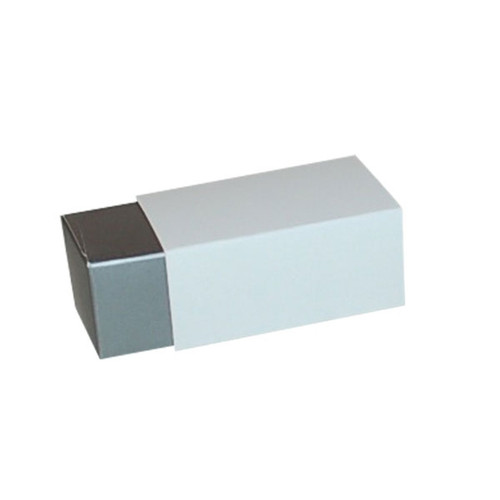 2 Truffle Candy Boxes in Pewter with White Sleeves - 10 Sets/Pack