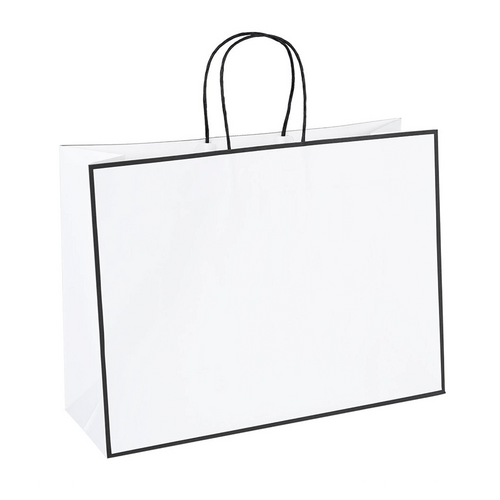 San Fran Paper Bags 16" x 12" x 6"-  White - 100 Bags