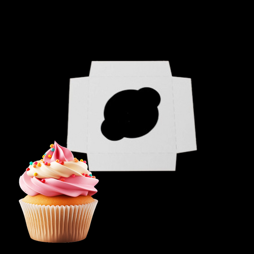 10 Inserts Single Cupcake Inserts ,  4" x 4" x 4" Box
