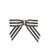 Pre-Tied Grosgrain Stripe Twist Tie Bows - Brown/White