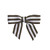 Pre-Tied Grosgrain Stripe Twist Tie Bows - Brown/White