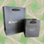 100 Bags - Black Custom Branded Eco Euro Paper Bags with Twill Handles 16 x 6 x 12