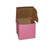 100 Boxes - 4" x 4" x 4" Pink Kraft Cupcake / Bakery Boxes