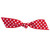 Pre-Tied Red/White Grosgrain Dots Flair Twist Tie Bows