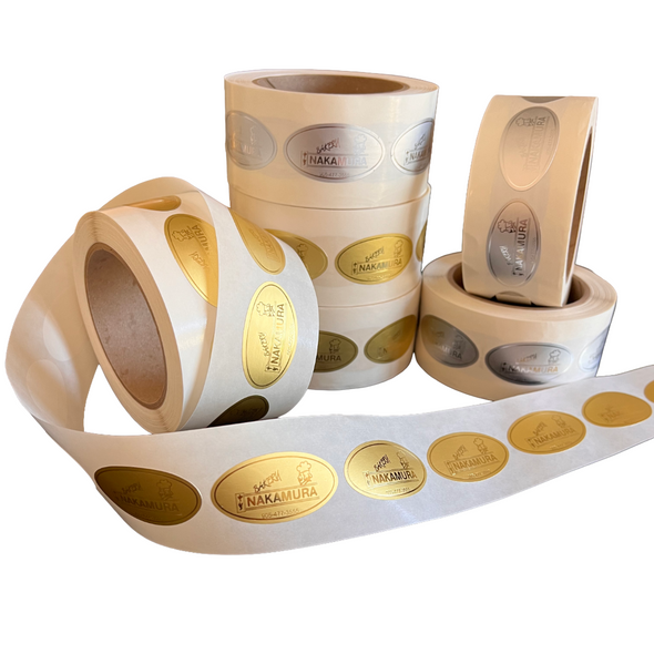 Series B - Custom Hot Stamped Labels - Small Shapes Series B - Custom Hot Stamped Labels - Small Shapes