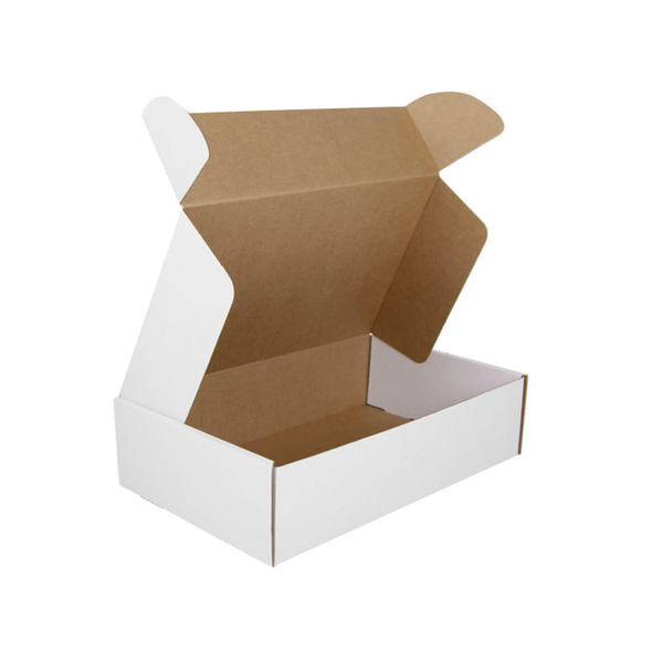 White/Kraft Corrugated Mailing Boxes - 8-1/2" x 11" x 3"-  25 Boxes