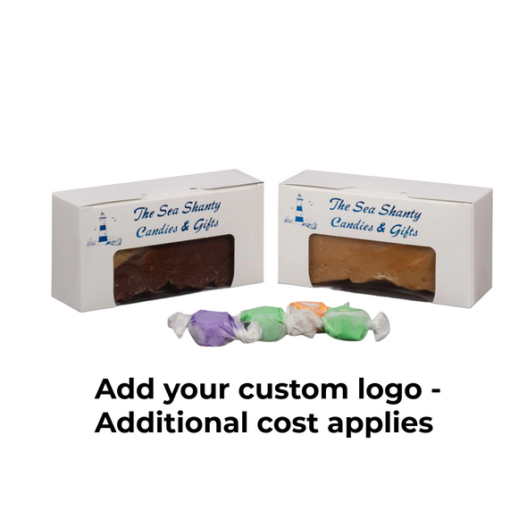 50 Boxes - 1/2 lb. Candy Boxes - White with Windows 5-1/2" x 2-3/4" x 1-3/4"