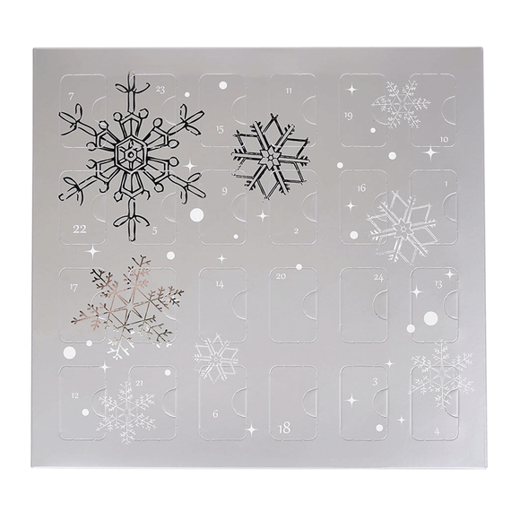 10 Sets (Boxes & Trays) - Fillable (Empty) Advent Calendar Candy Boxes - Silver Snowflake 10 Sets (Boxes & Trays) - Fillable (Empty) Advent Calendar Candy Boxes - Silver Snowflake