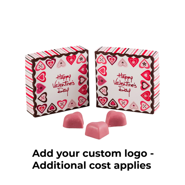 50 Covers - 3 oz. 1 Layer - Lovey Hearts  3-11/16" x 3-11/16" x 1-1/8"