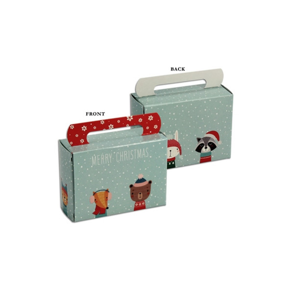 BLACK FRIDAY DEALS - 50 Boxes - 1/4 lb. Gift Card/Candy Boxes with Handle 2-1/2" 1-5/16" x 3-3/8" Winter Friends