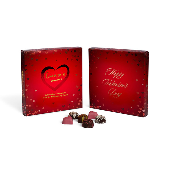 250 Covers - Hot-Stamped - 16 oz. Foil Hearts - 7-3/4" x 7-3/4" x 1-1/8"